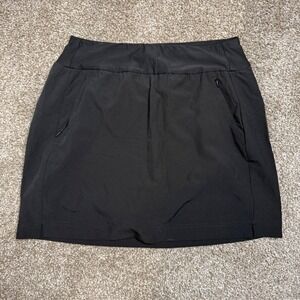 RBX Active Womens Black Athletic Golf Tennis Skort Zipper Pockets CR5236 Size S